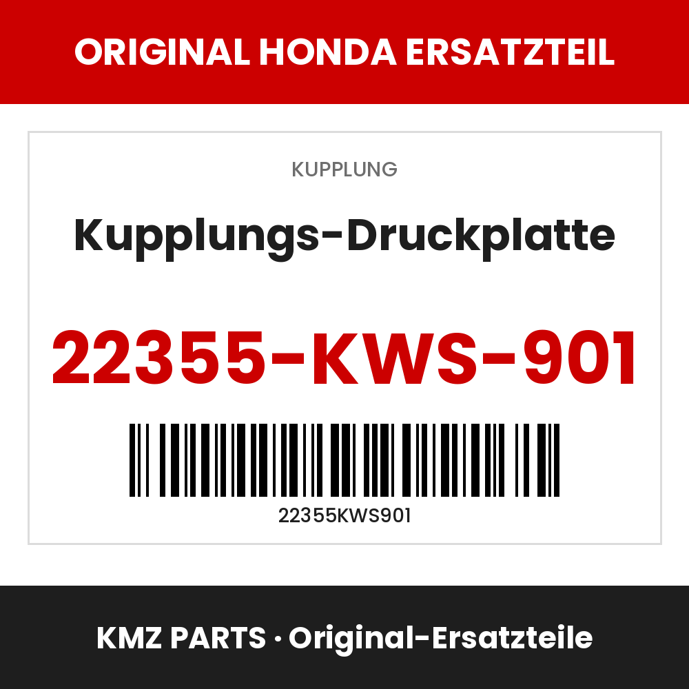 Honda Original Kupplungs-Druckplatte 22355-KWS-901
