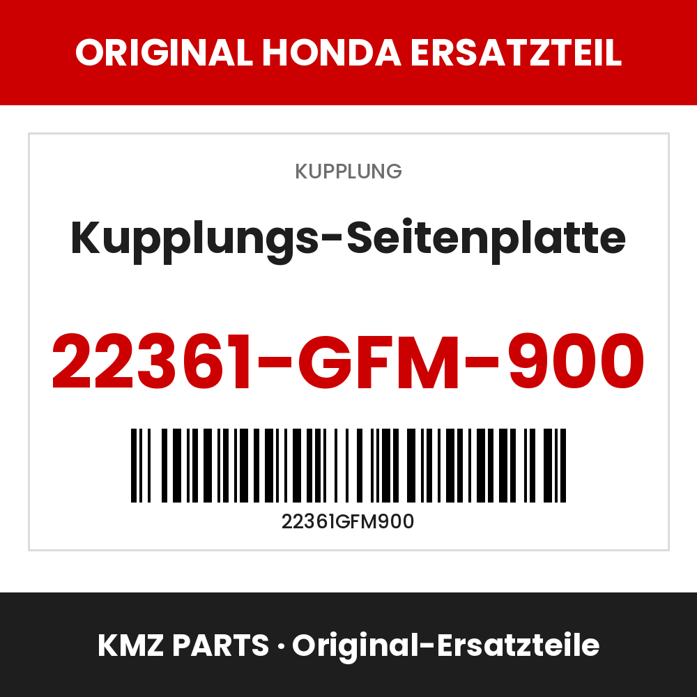 Honda Original Kupplungs-Seitenplatte 22361-GFM-900
