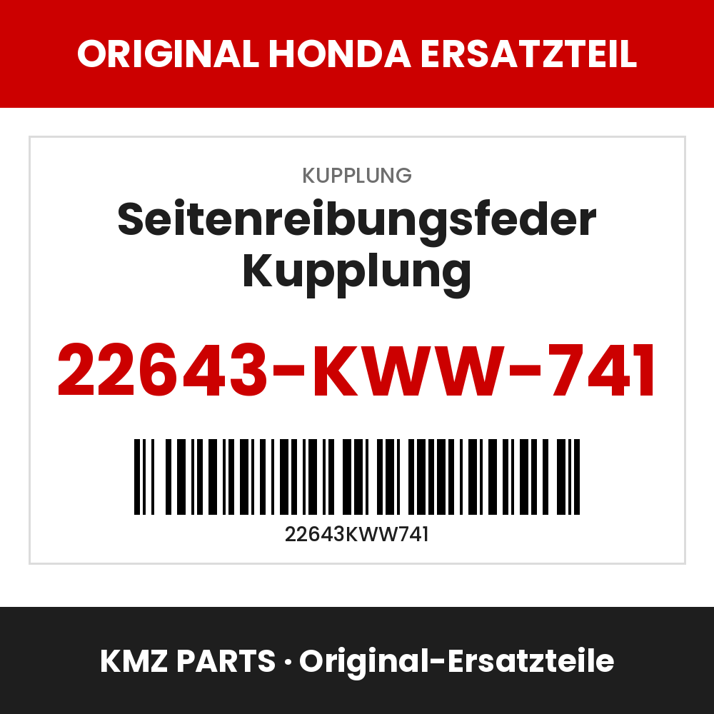 Honda Original Seitenreibungsfeder Kupplung 22643-KWW-741