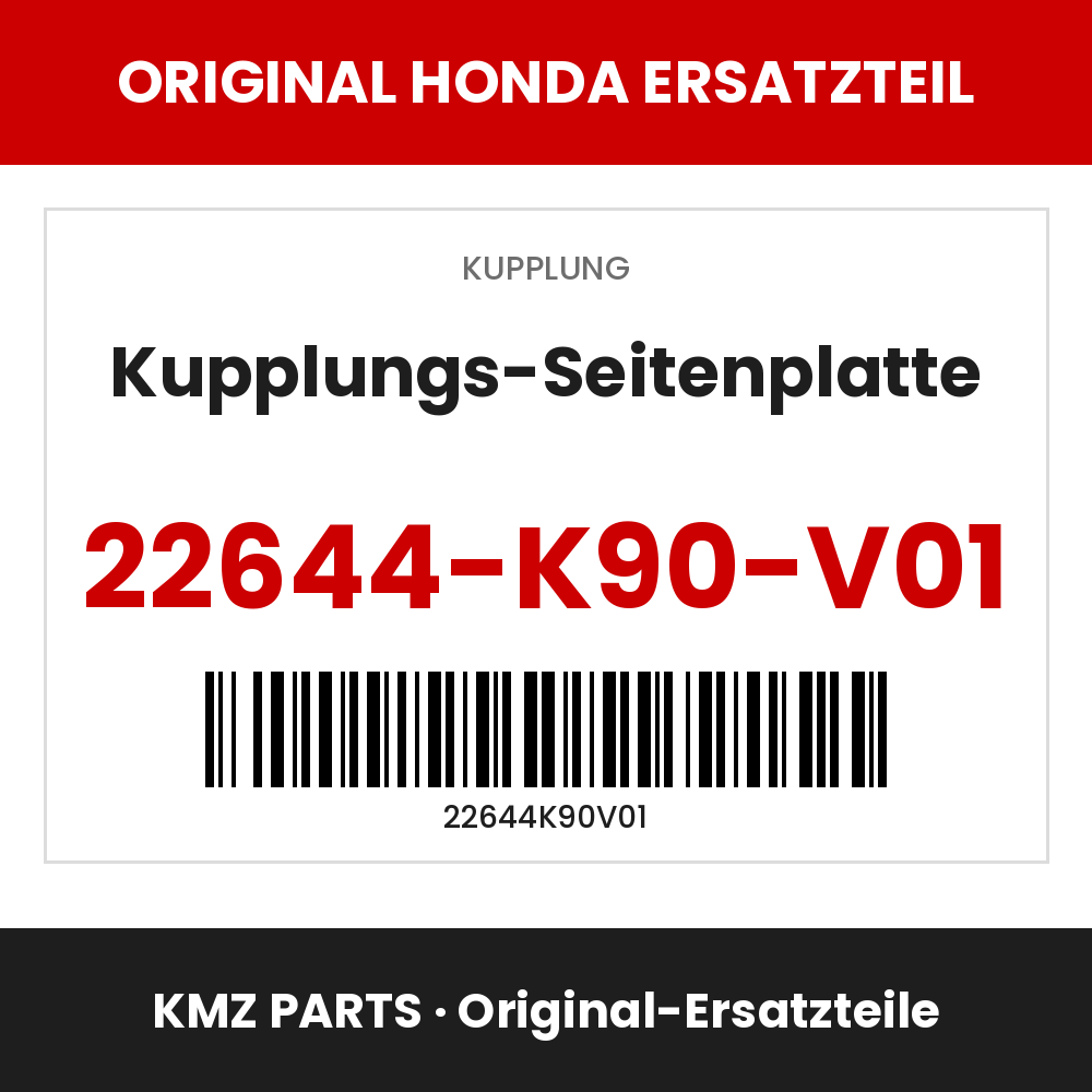 Honda Original Kupplungs-Seitenplatte 22644-K90-V01