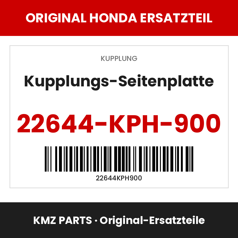 Honda Original Kupplungs-Seitenplatte 22644-KPH-900