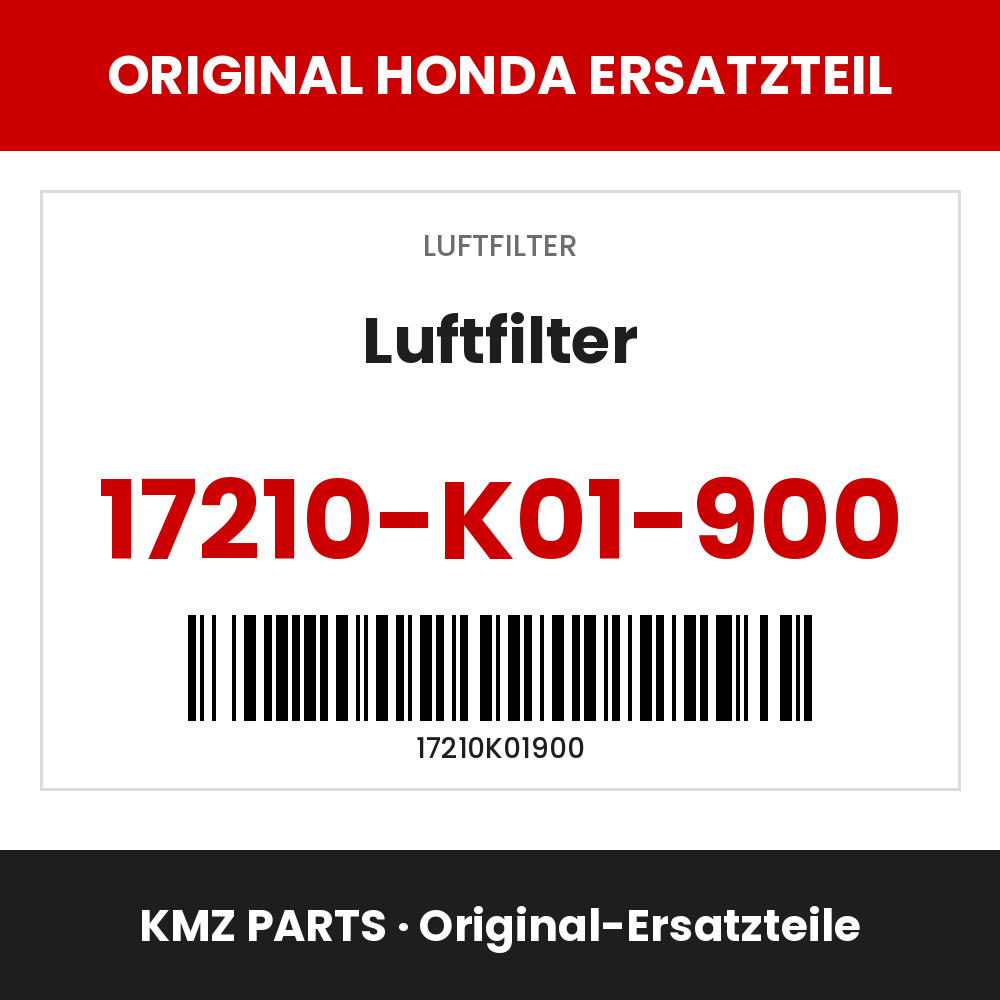 Honda Original Luftfilter 17210-K01-900