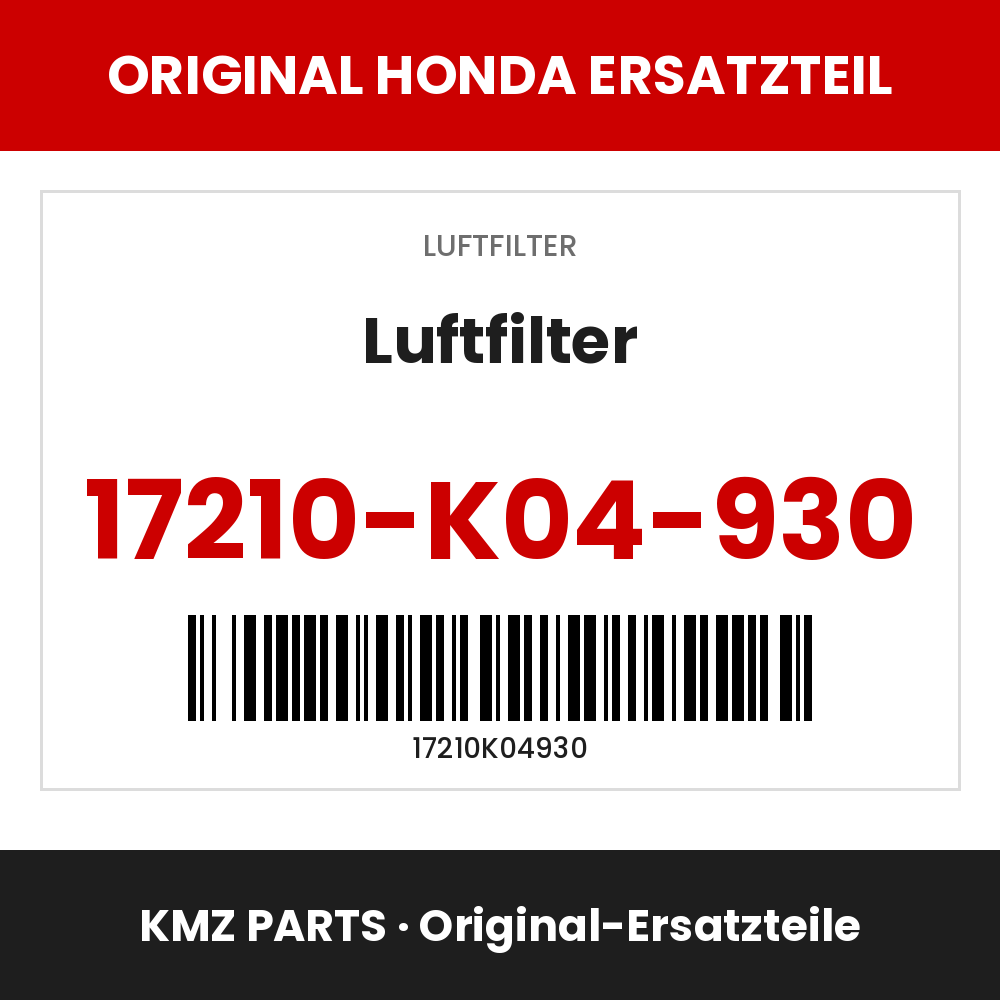 Honda Original Luftfilter 17210-K04-930