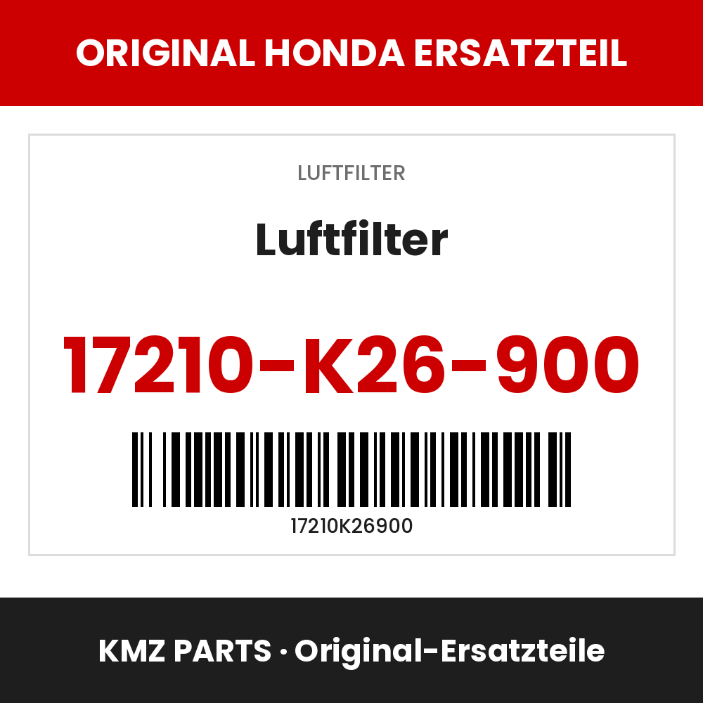 Honda Original Luftfilter 17210-K26-900