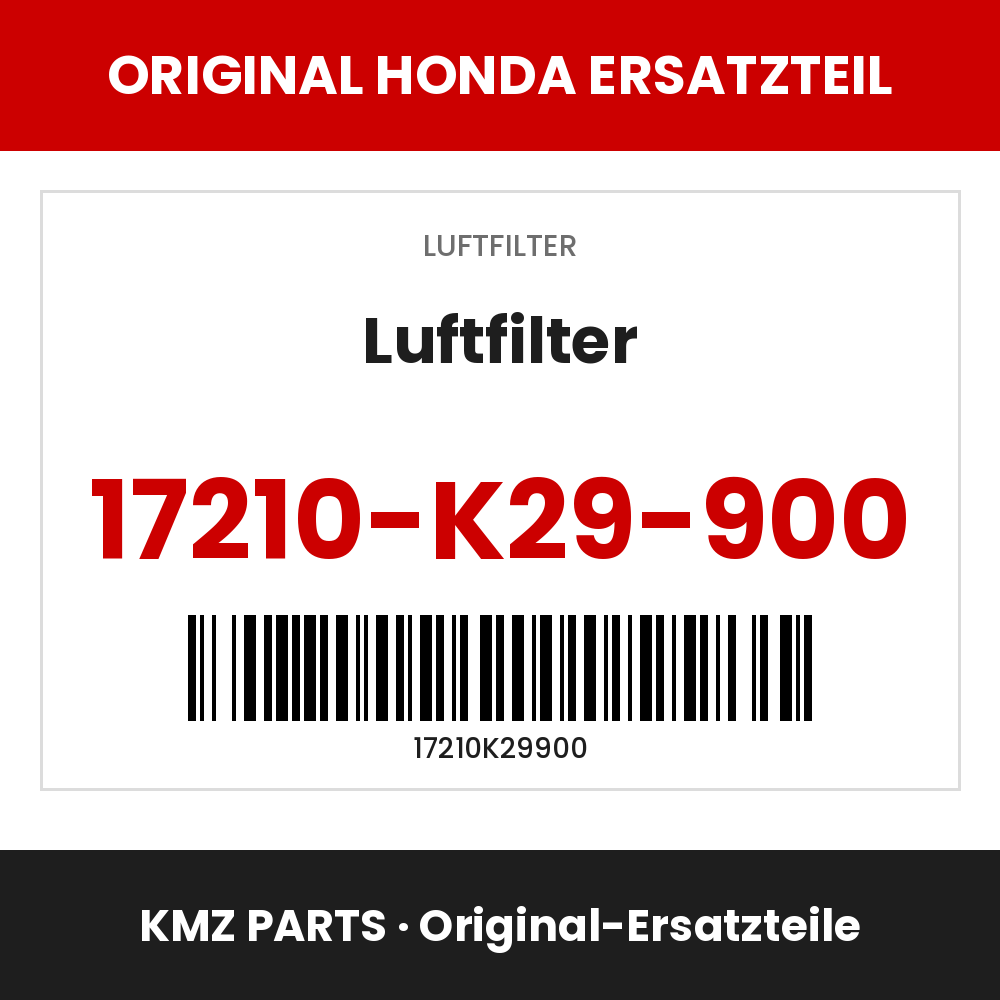 Honda Original Luftfilter 17210-K29-900