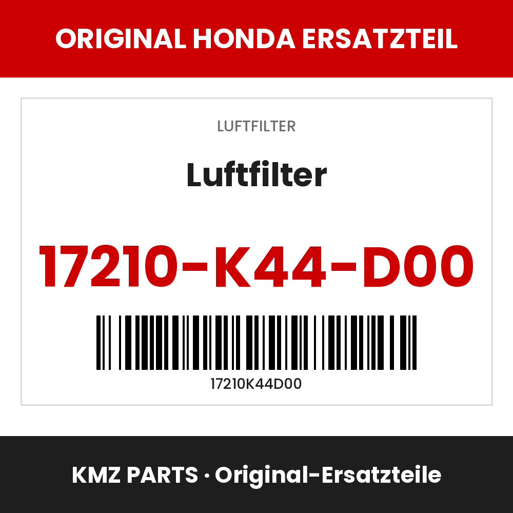 Honda Original Luftfilter 17210-K44-D00