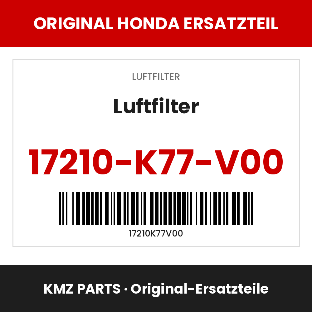 Honda Original Luftfilter 17210-K77-V00