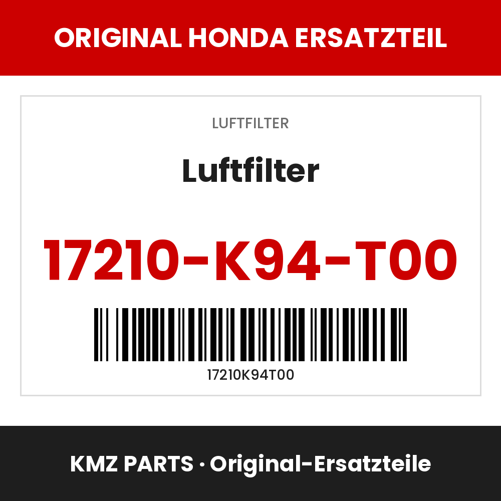 Honda Original Luftfilter 17210-K94-T00
