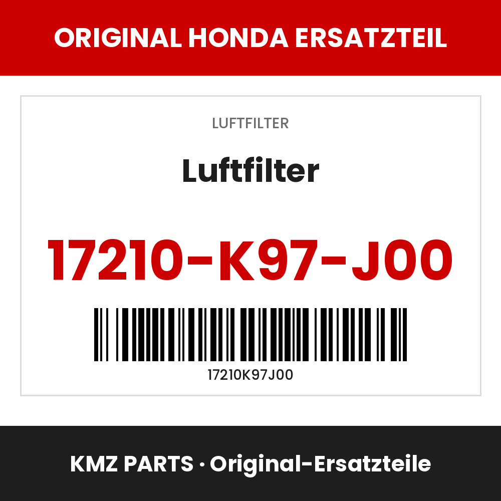 Honda Original Luftfilter 17210-K97-J00