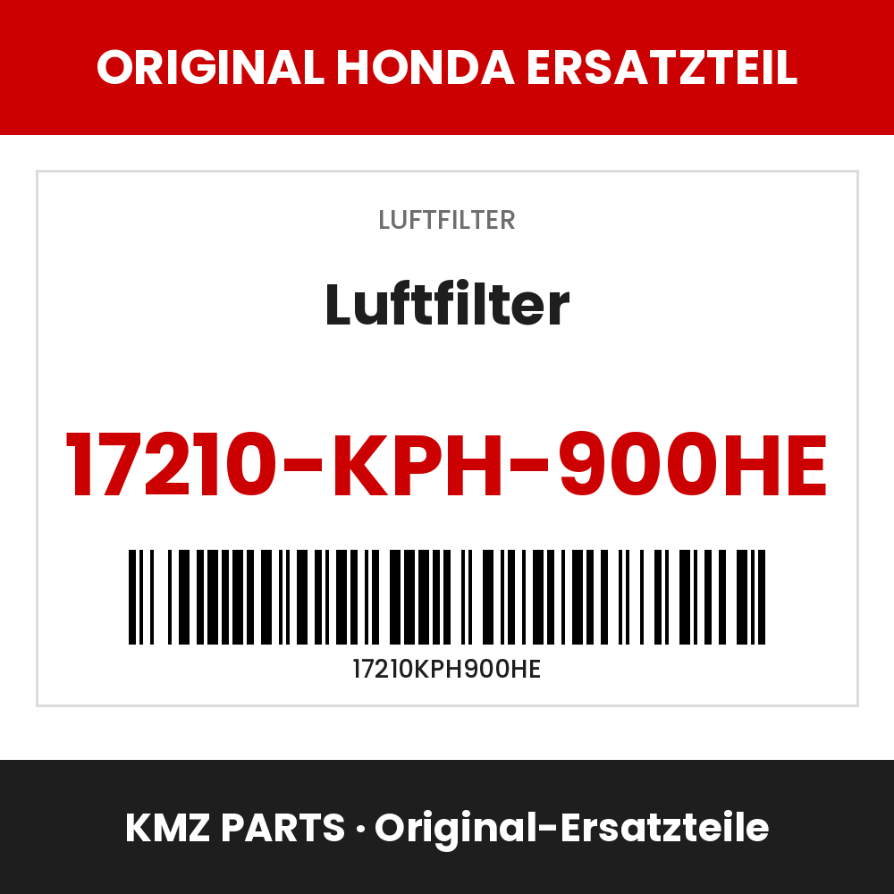 Honda Original Luftfilter 17210-KPH-900HE