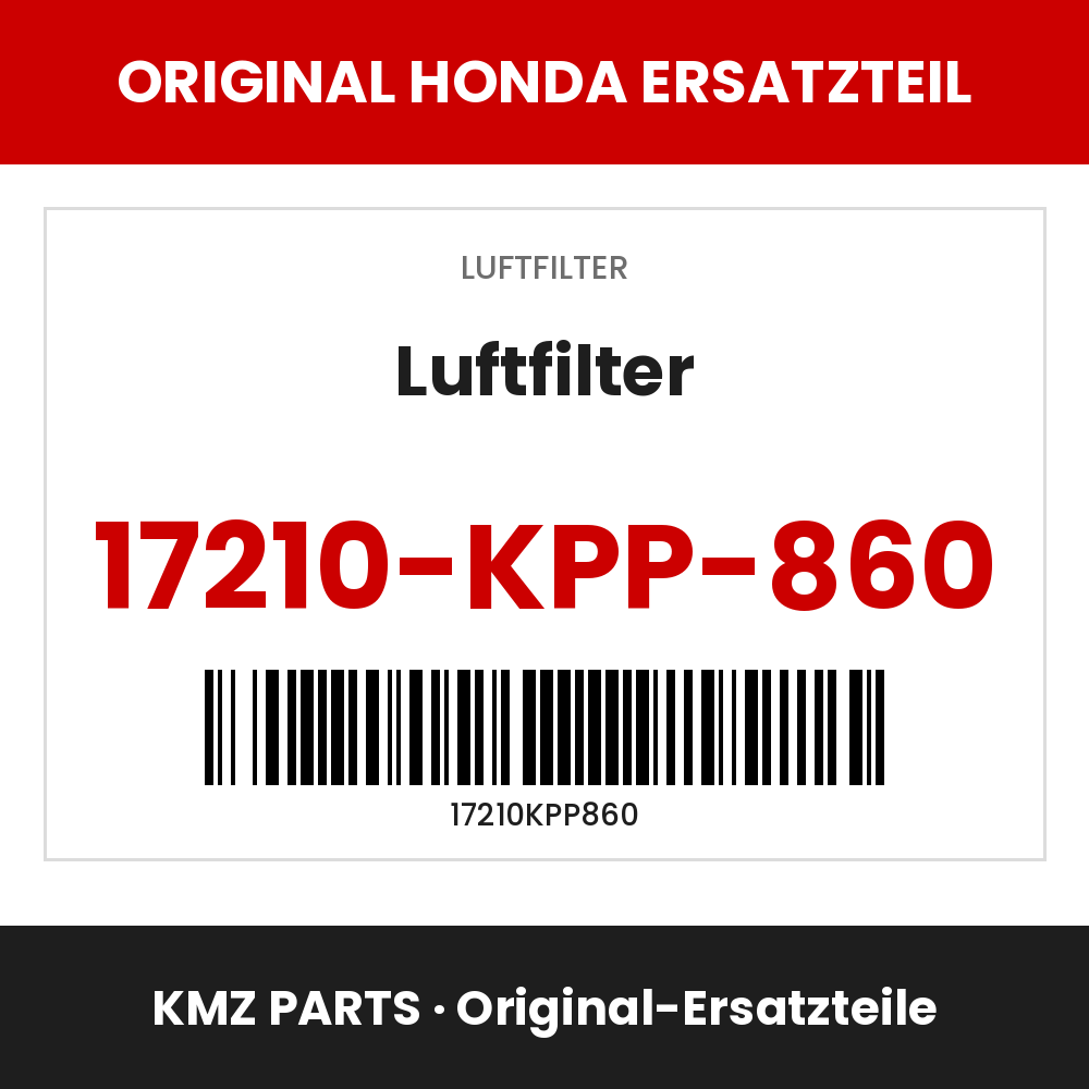 Honda Original Luftfilter 17210-KPP-860