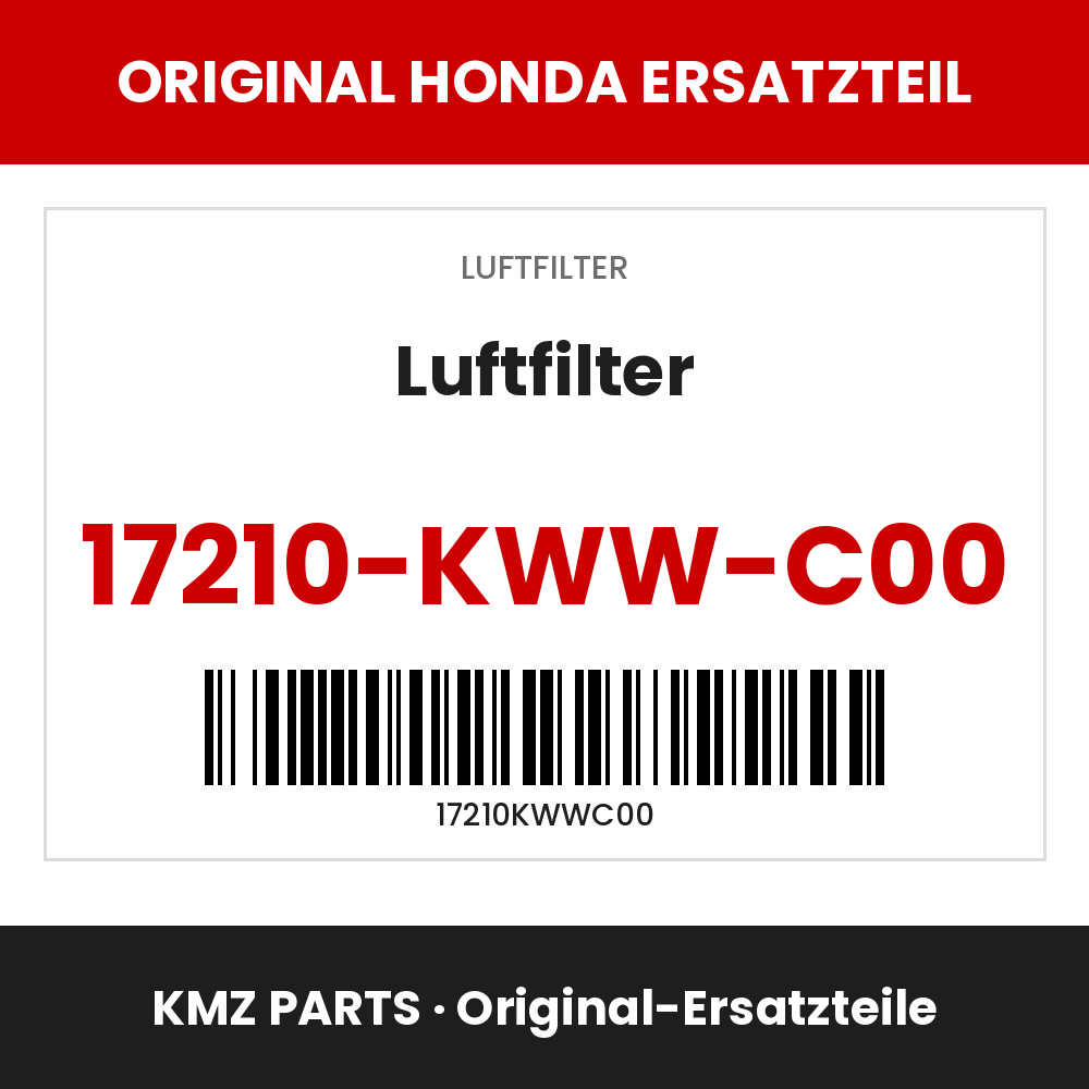 Honda Original Luftfilter 17210-KWW-C00