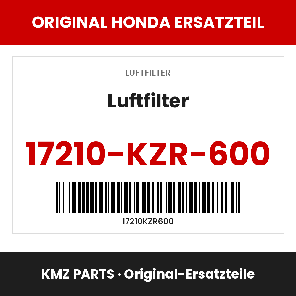 Honda Original Luftfilter 17210-KZR-600