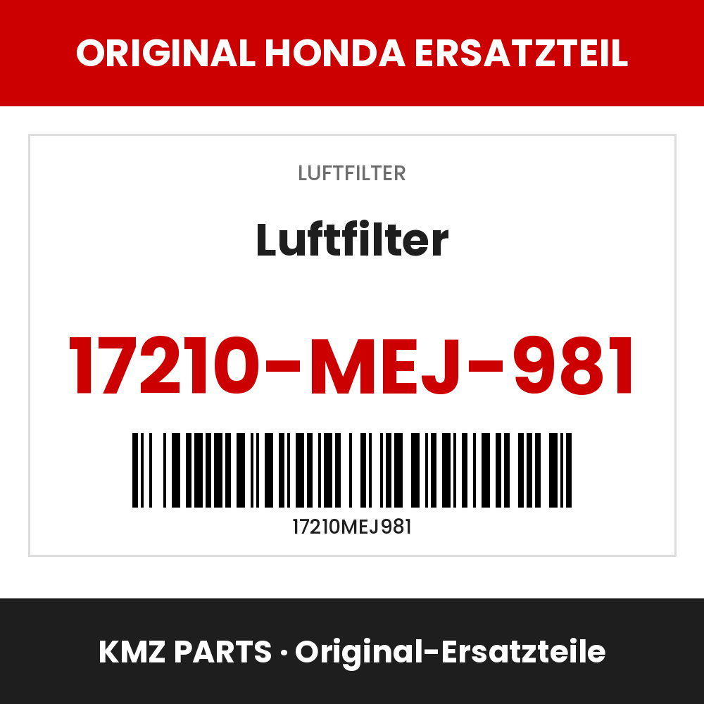 Honda Original Luftfilter 17210-MEJ-981