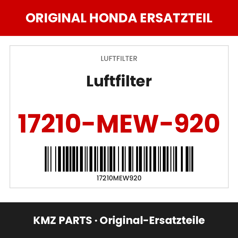 Honda Original Luftfilter 17210-MEW-920