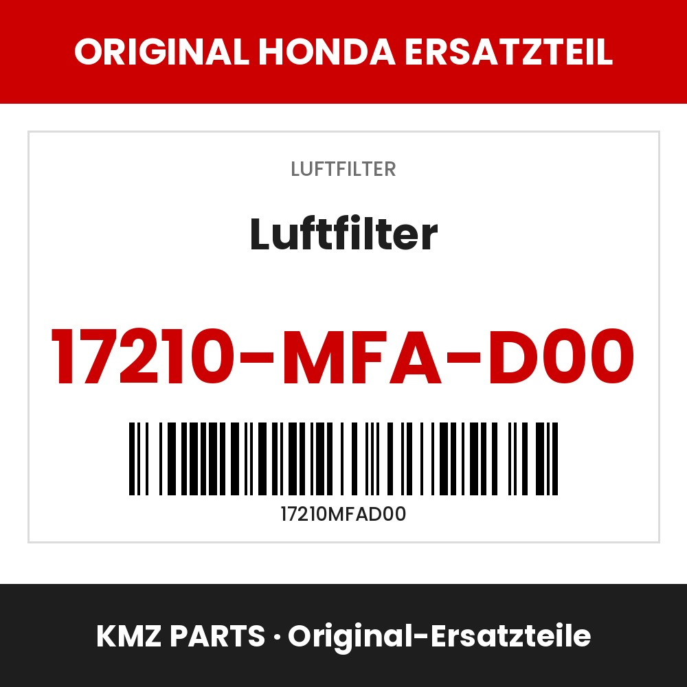 Honda Original Luftfilter 17210-MFA-D00