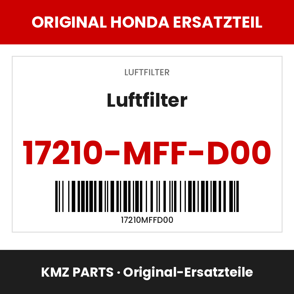 Honda Original Luftfilter 17210-MFF-D00