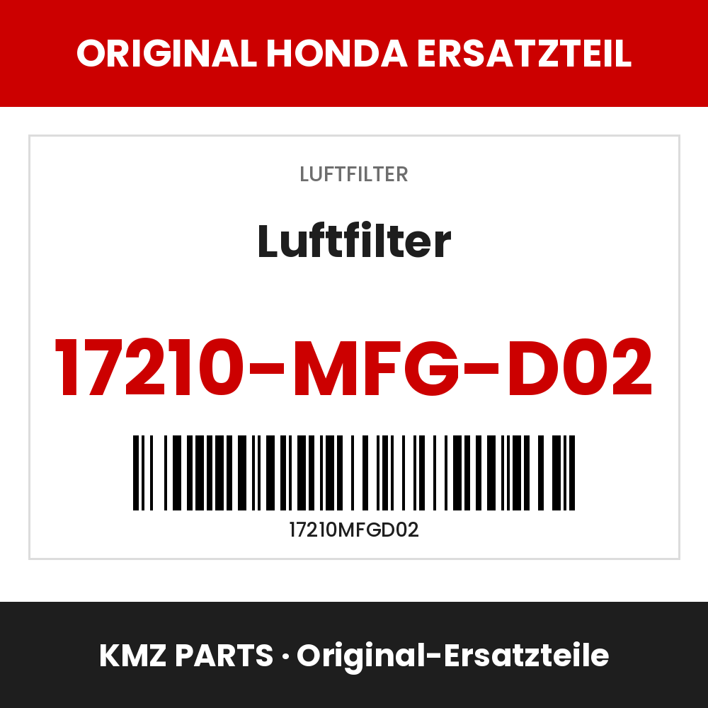 Honda Original Luftfilter 17210-MFG-D02