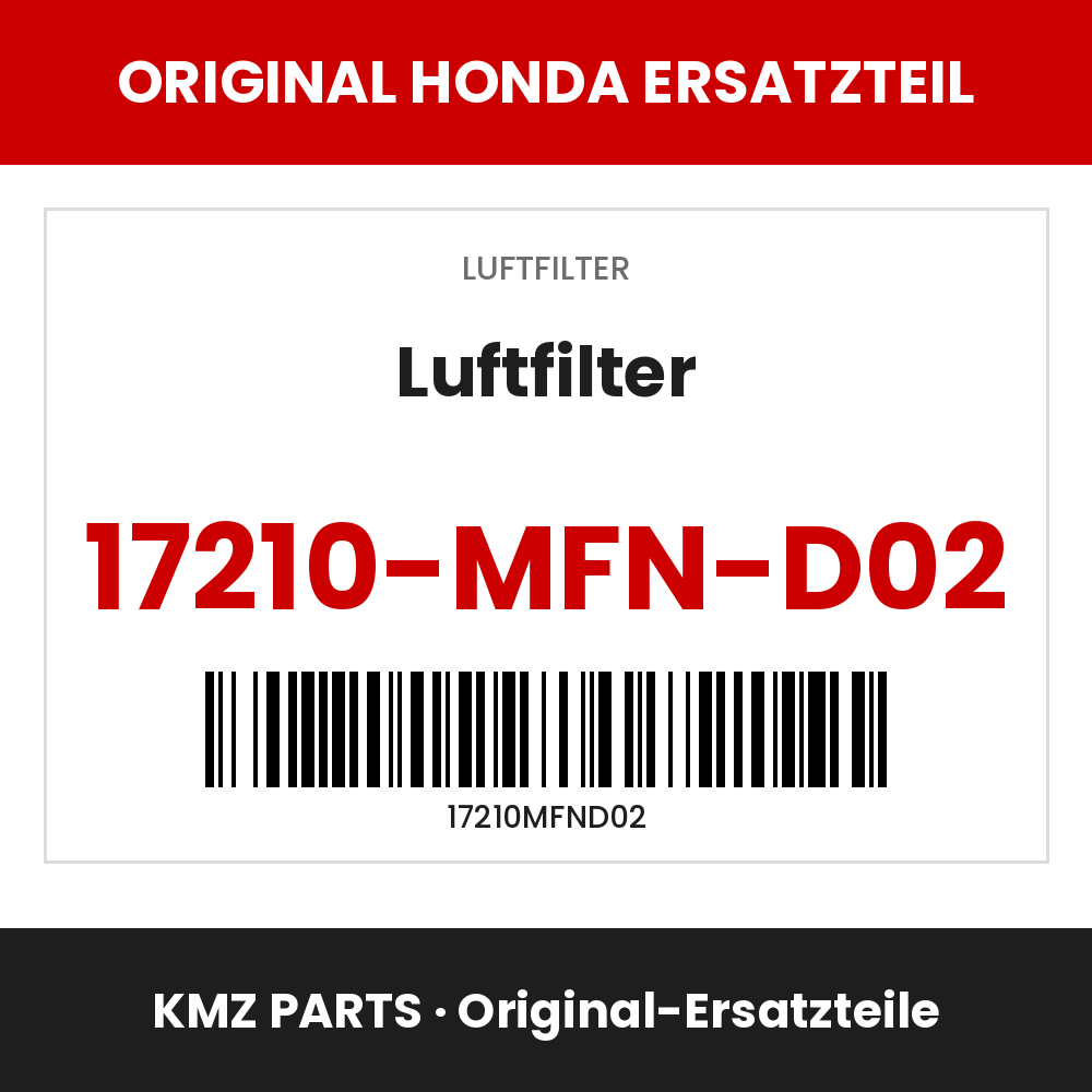 Honda Original Luftfilter 17210-MFN-D02
