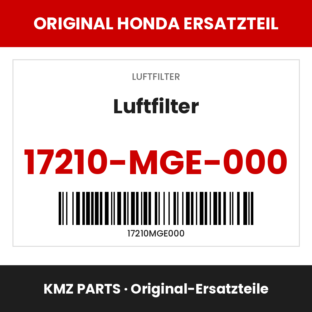 Honda Original Luftfilter 17210-MGE-000