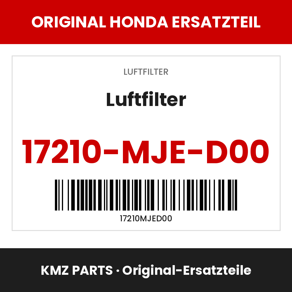 Honda Original Luftfilter 17210-MJE-D00