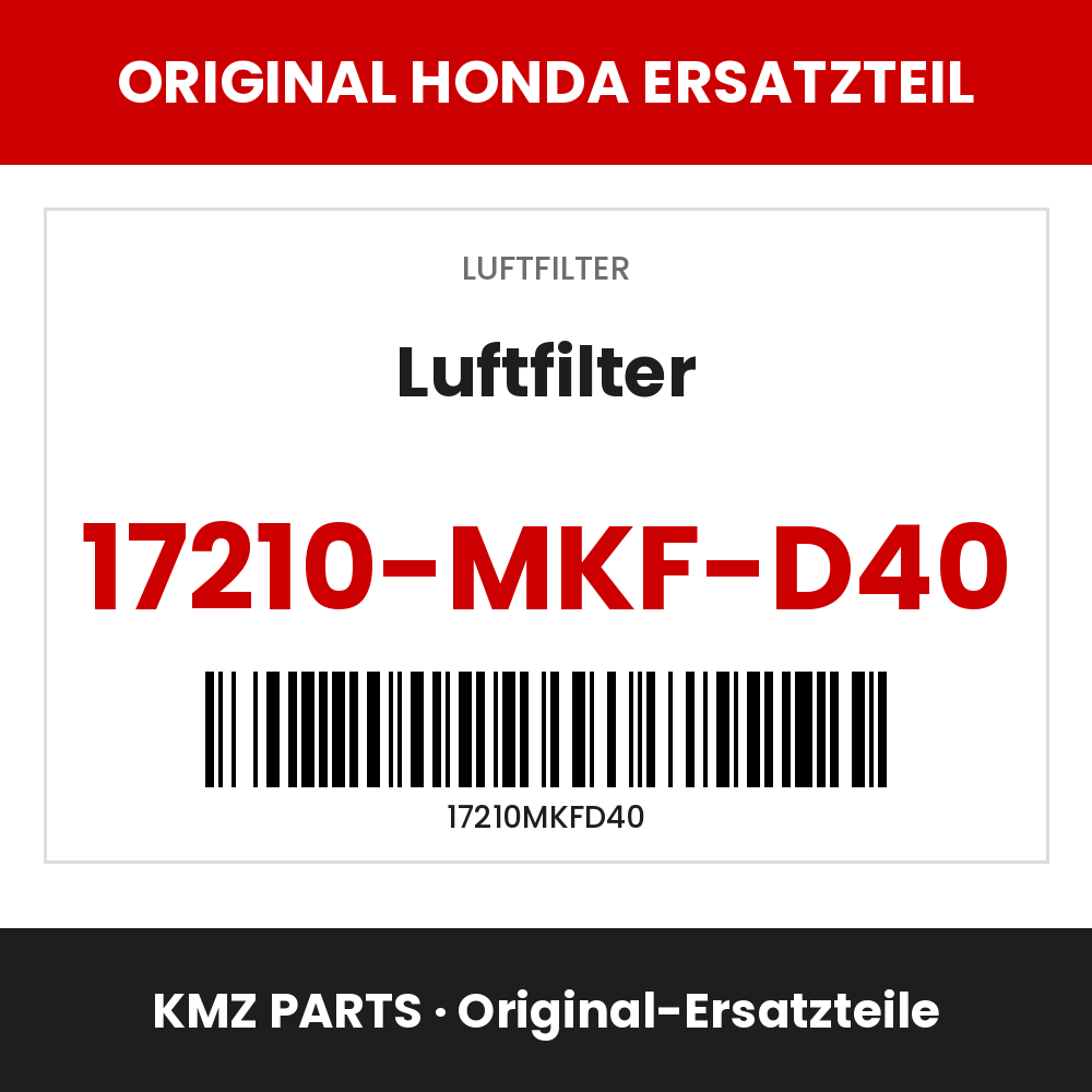 Honda Original Luftfilter 17210-MKF-D40