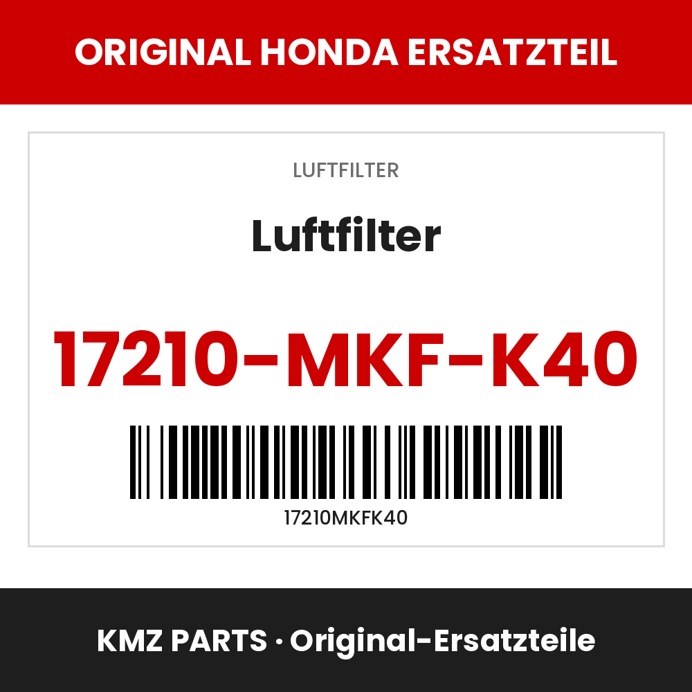 Honda Original Luftfilter 17210-MKF-K40