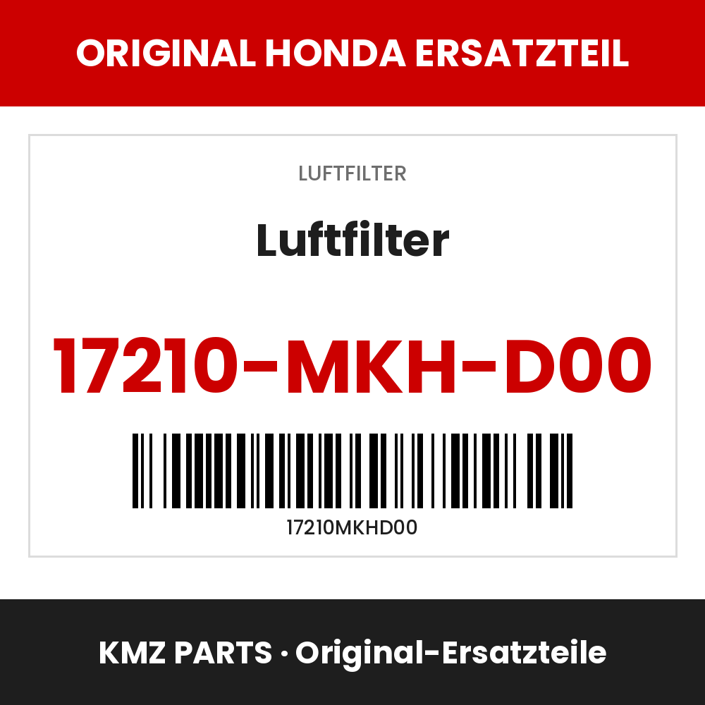 Honda Original Luftfilter 17210-MKH-D00