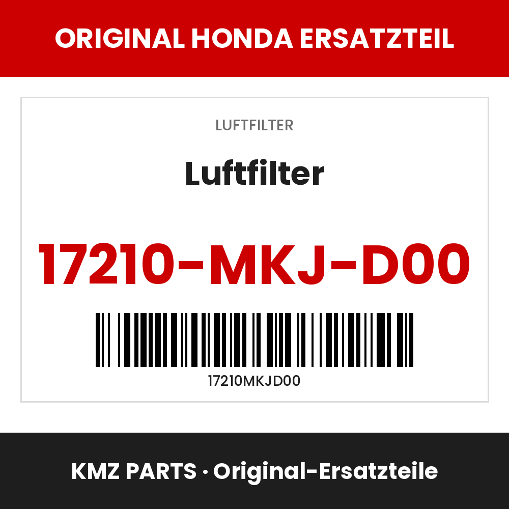 Honda Original Luftfilter 17210-MKJ-D00