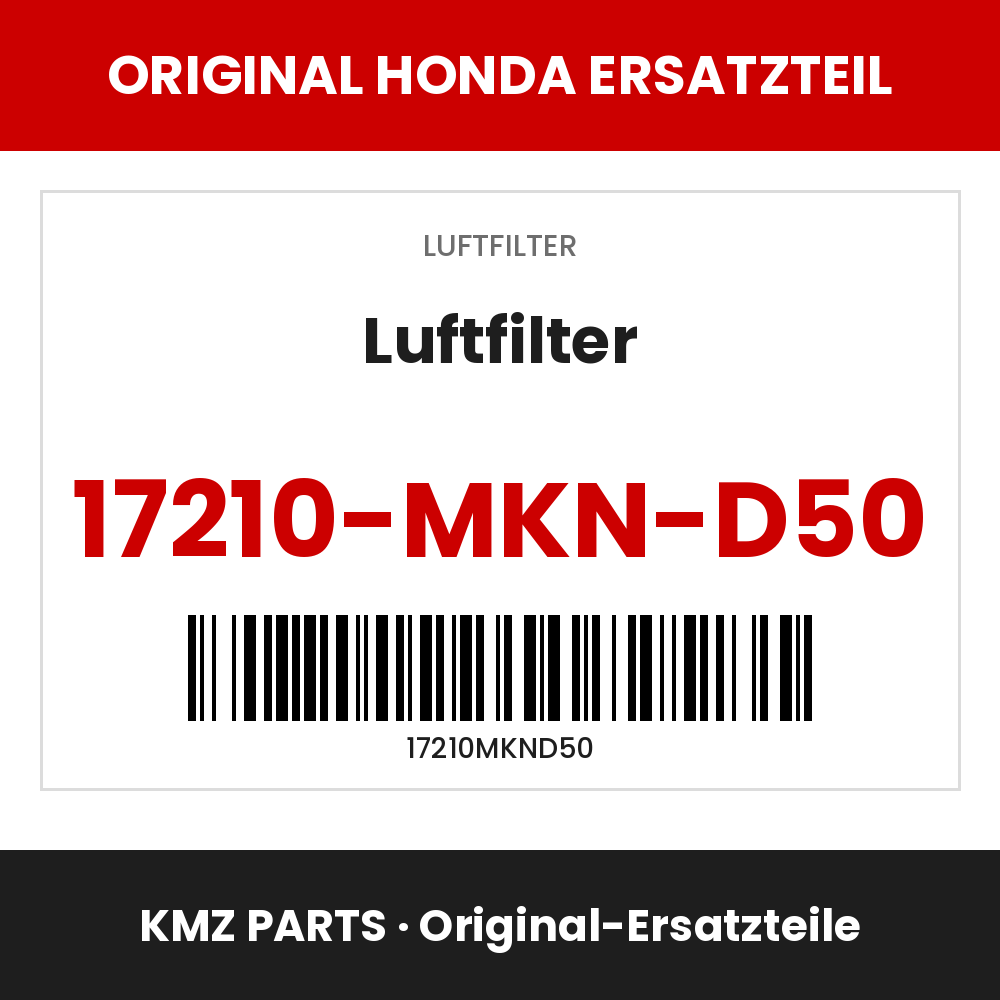 Honda Original Luftfilter 17210-MKN-D50