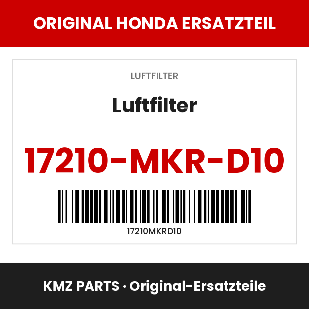 Honda Original Luftfilter 17210-MKR-D10