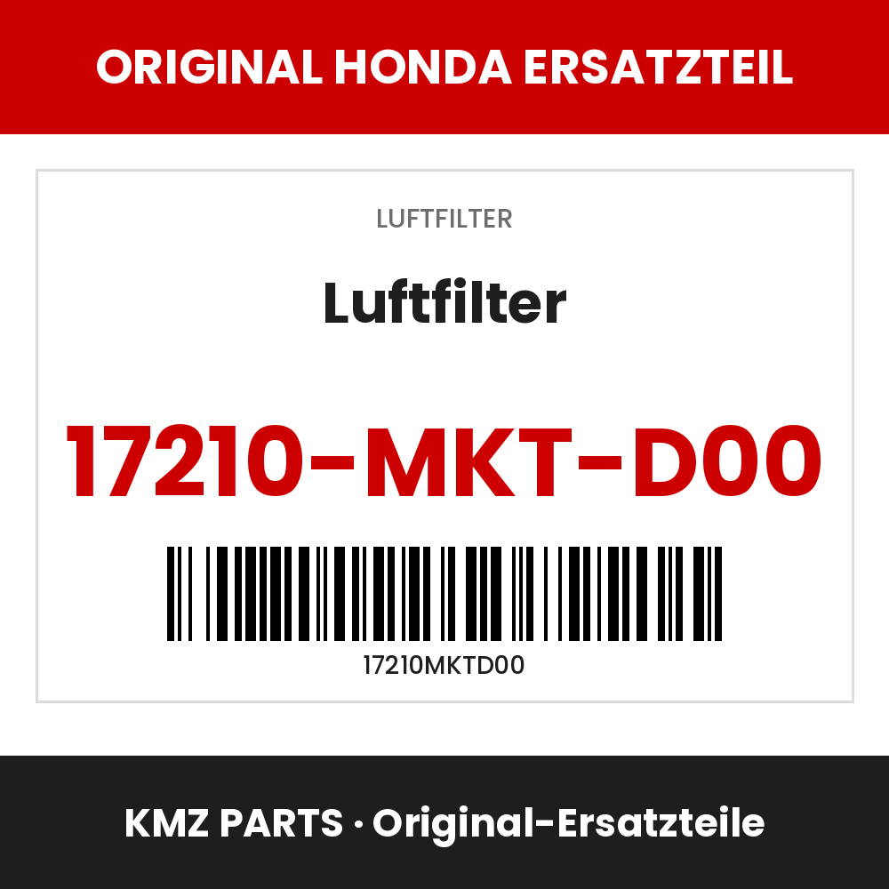 Honda Original Luftfilter 17210-MKT-D00