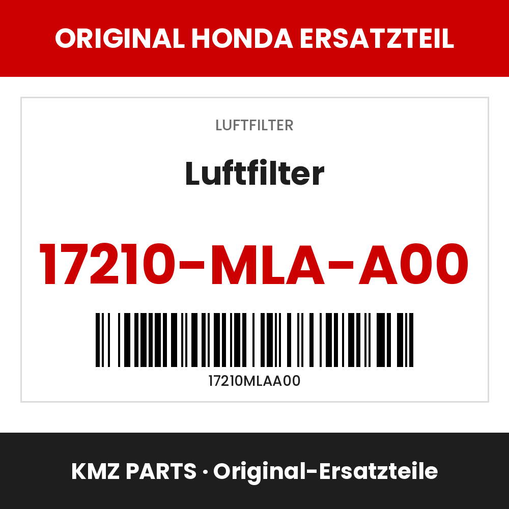 Honda Original Luftfilter 17210-MLA-A00