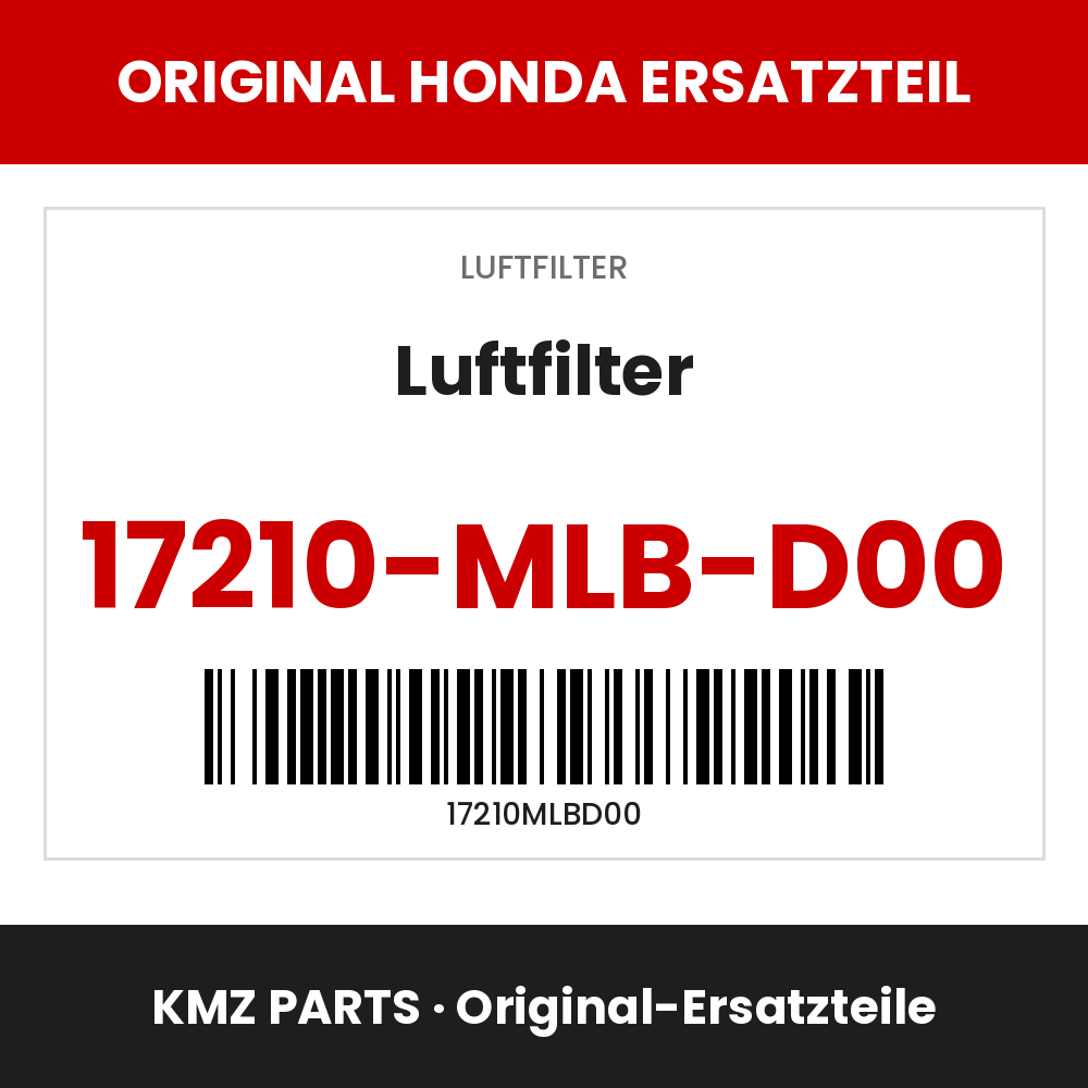 Honda Original Luftfilter 17210-MLB-D00