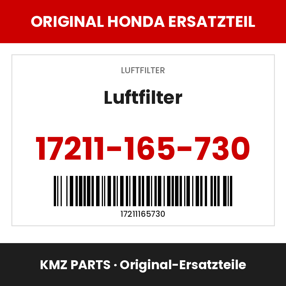 Honda Original Luftfilter 17211-165-730