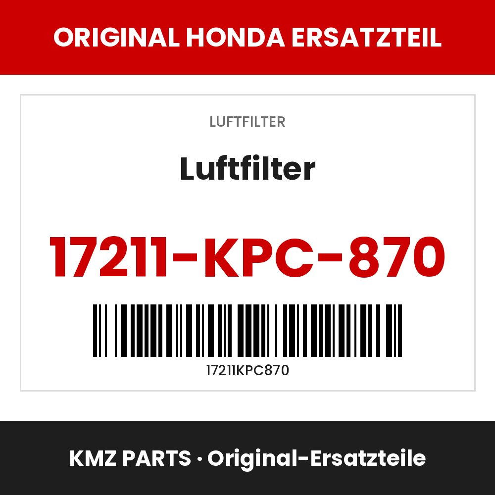 Honda Original Luftfilter 17211-KPC-870