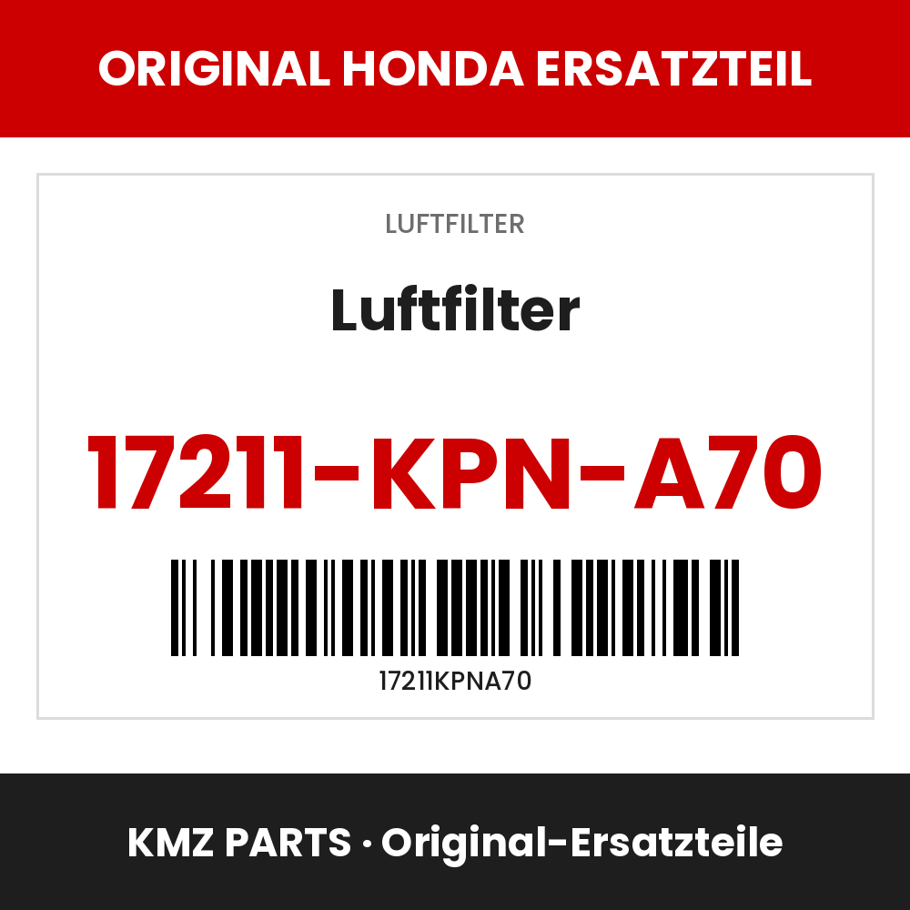 Honda Original Luftfilter 17211-KPN-A70