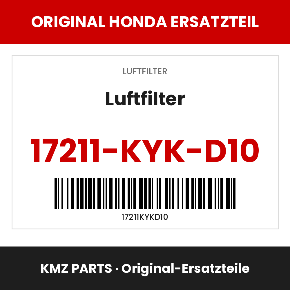 Honda Original Luftfilter 17211-KYK-D10