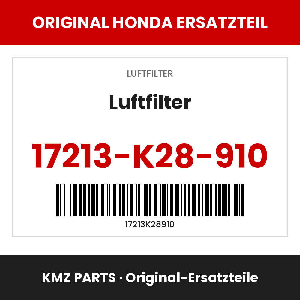 Honda Original Luftfilter 17213-K28-910