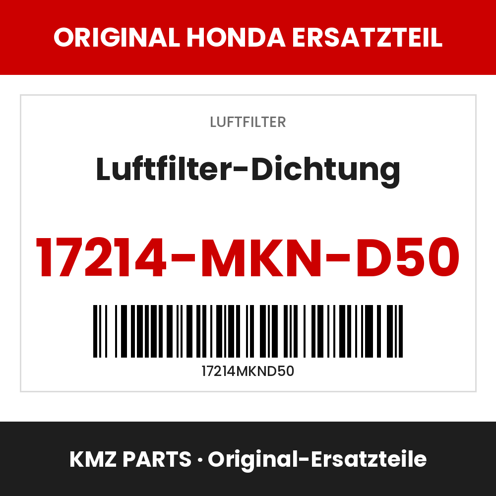 Honda Original Luftfilter-Dichtung 17214-MKN-D50