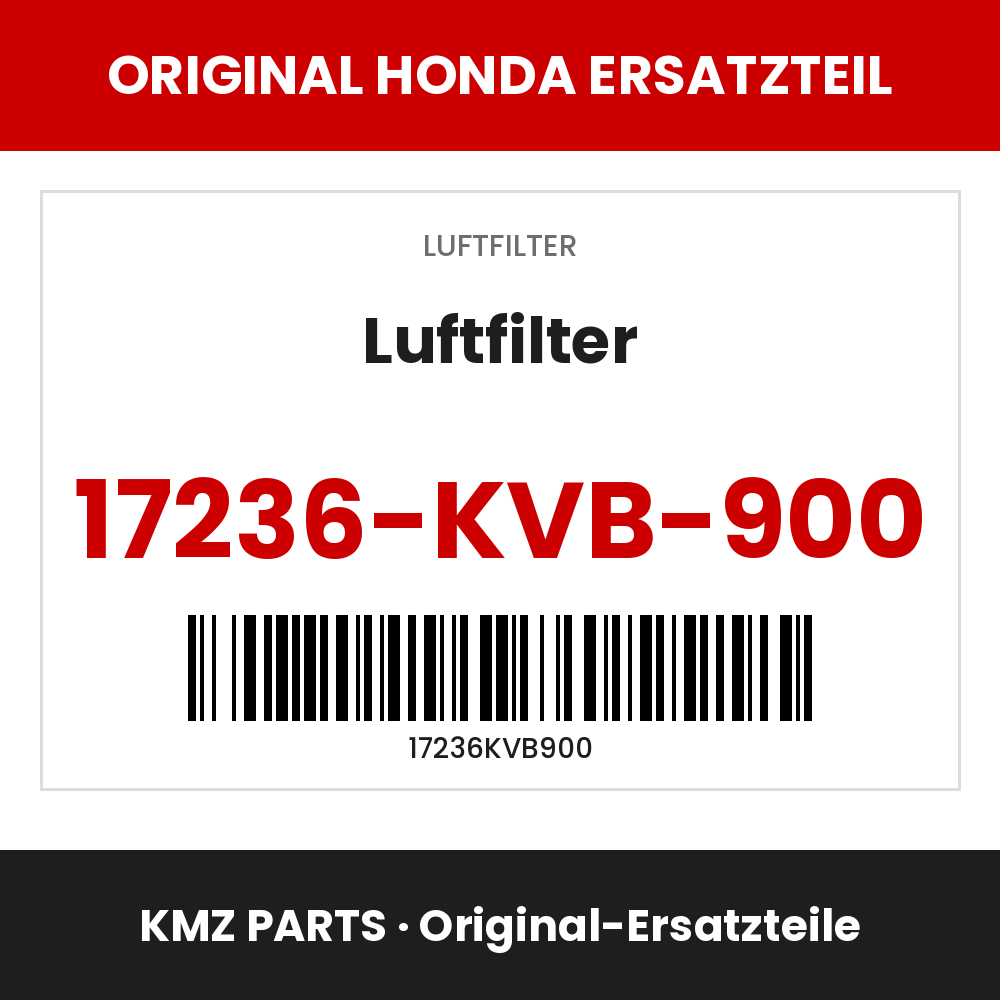 Honda Original Luftfilter 17236-KVB-900
