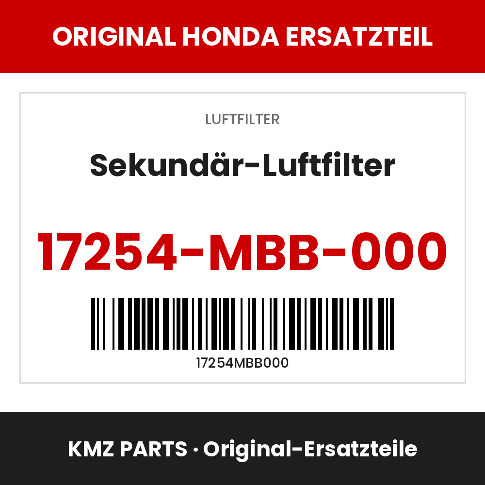 Honda Original Sekundär-Luftfilter 17254-MBB-000