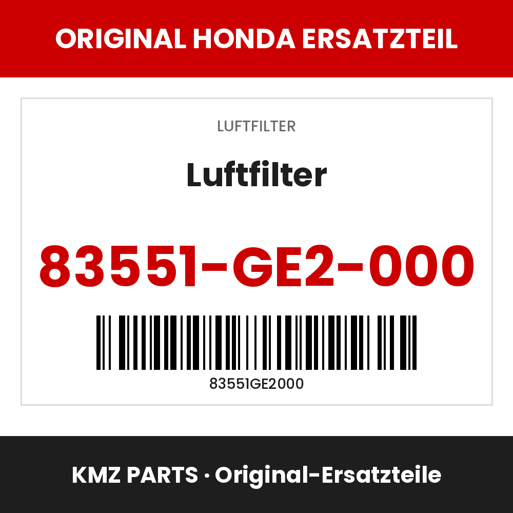 Honda Original Luftfilter 83551-GE2-000