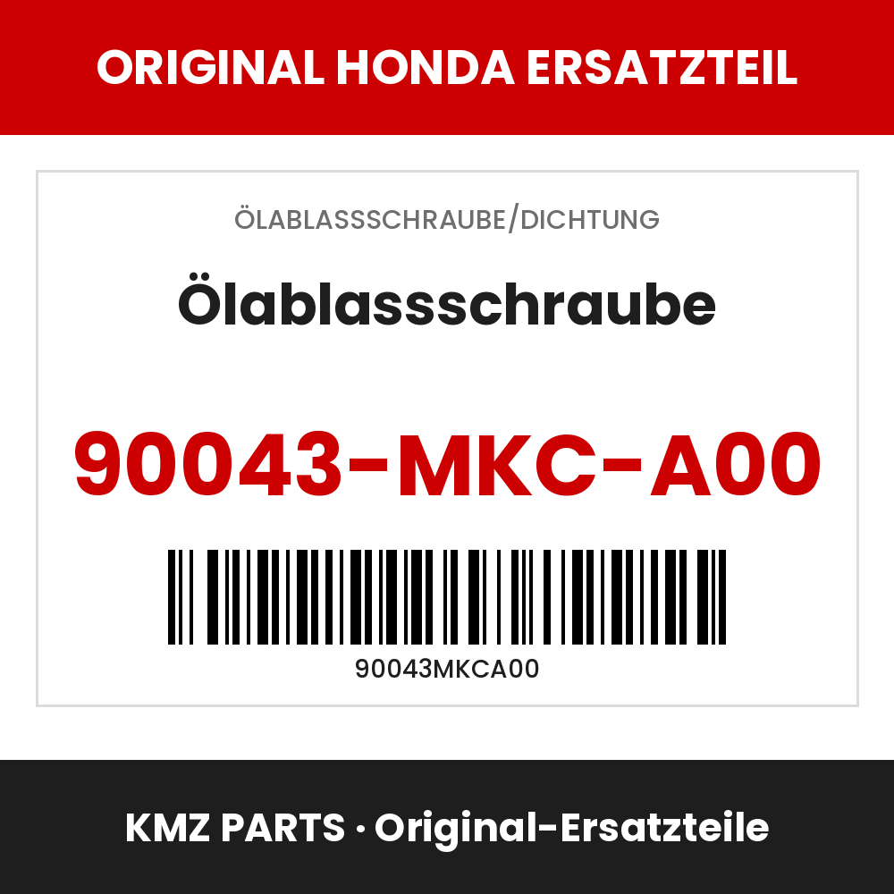 Honda Original Ölablassschraube 90043-MKC-A00