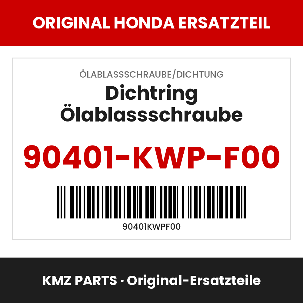 Honda Original Dichtring Ölablassschraube 90401-KWP-F00
