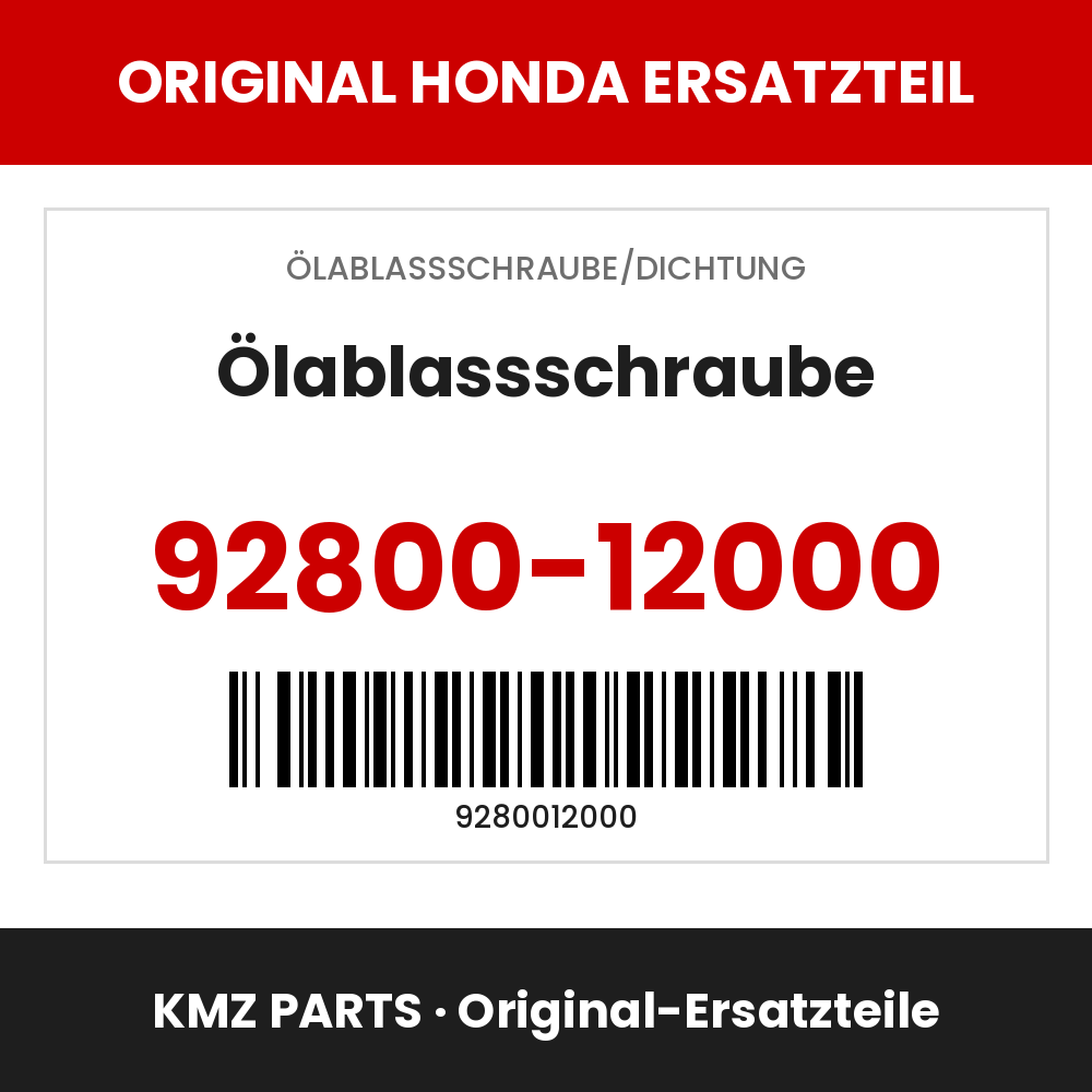 Honda Original Ölablassschraube 92800-12000