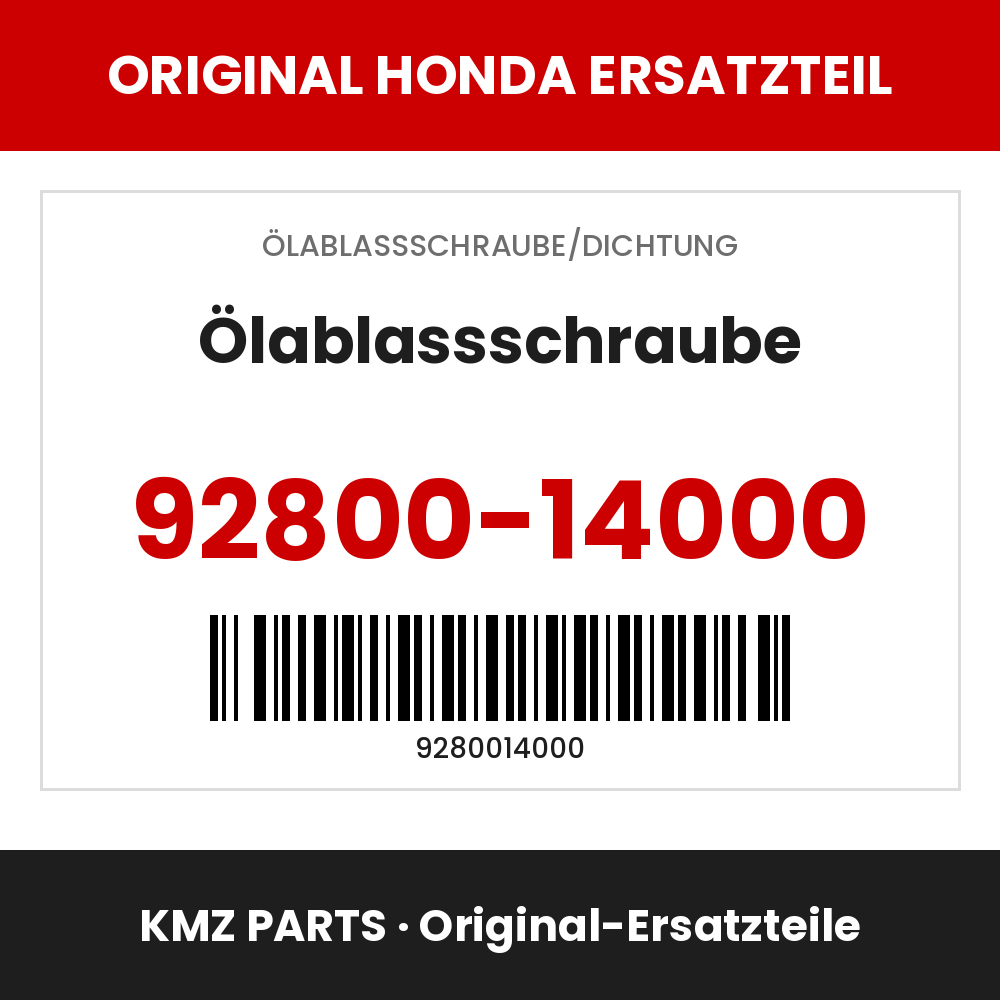 Honda Original Ölablassschraube 92800-14000