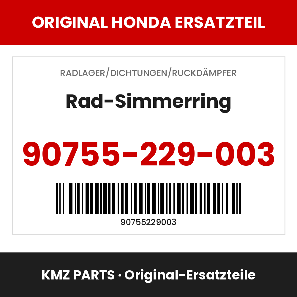 Honda Original Rad-Simmerring 90755-229-003