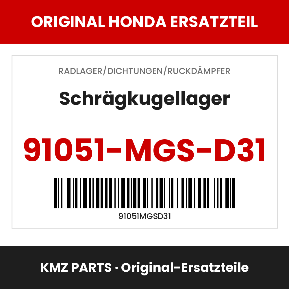 Honda Original Schrägkugellager 91051-MGS-D31