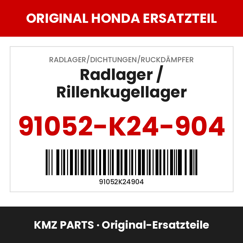 Honda Original Radlager / Rillenkugellager 91052-K24-904